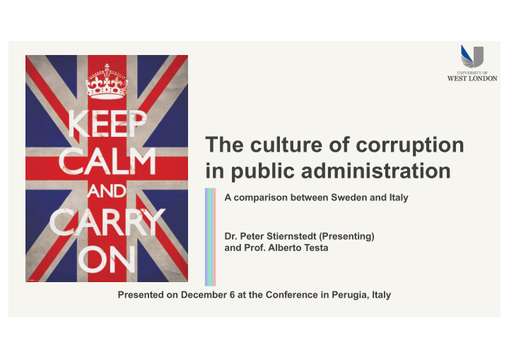 the culture of corruption in public administration