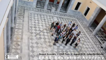 E A A E    E d u c a t i o n   A c a d e m y  Workshop FAUP Porto  Workshop Academy Amsterdam