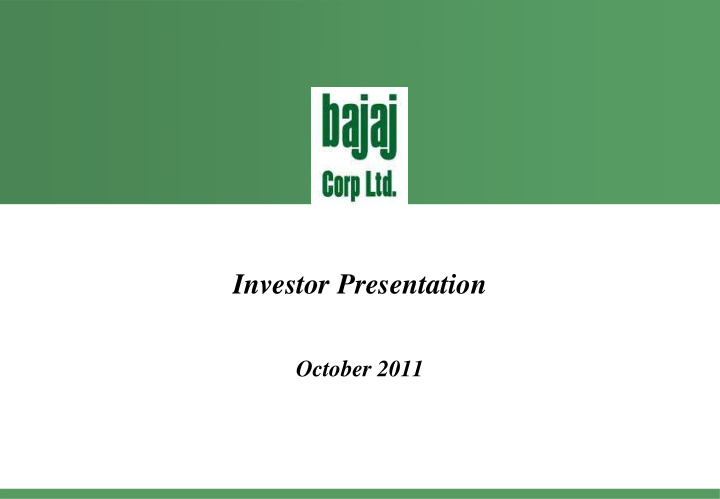 investor presentation