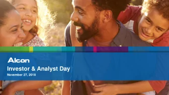 Investor &amp; Analyst Day  November 27, 2018  Welcome  Samir Shah  Karen King  Novartis Global