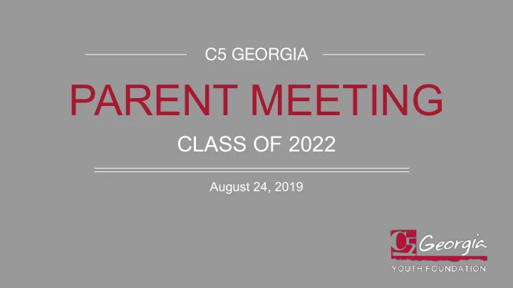 parent meeting