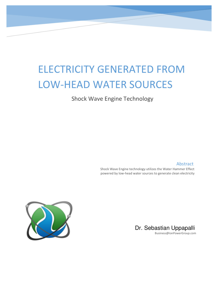 electricity generated from