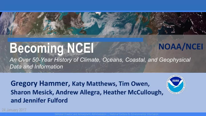 becoming ncei