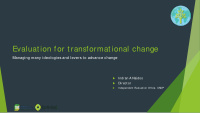 evaluation for transformational change
