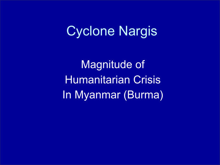 cyclone nargis