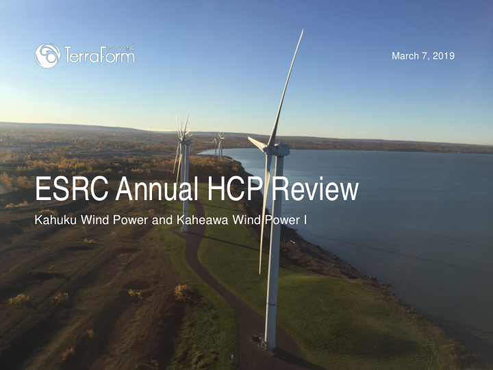 esrc annual hcp review