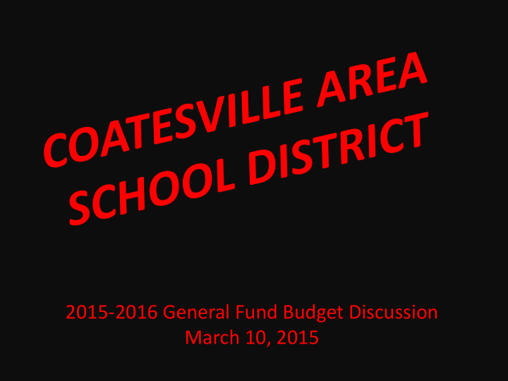 2015 2016 general fund budget discussion march 10 2015