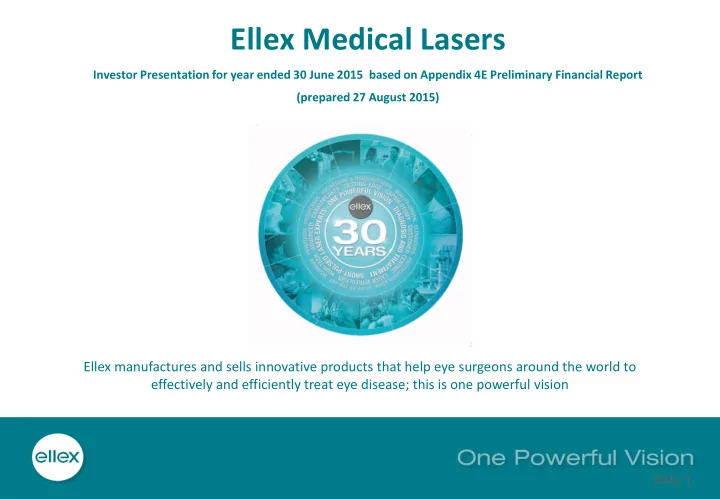 ellex medical lasers