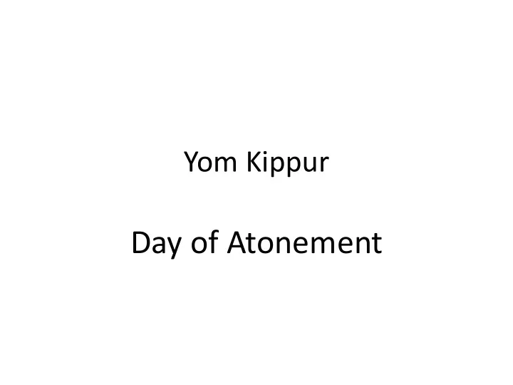 day of atonement biblical mandate