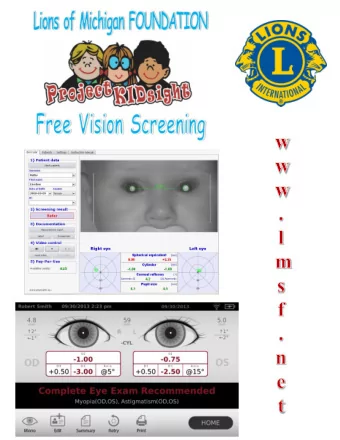 SPOT VS100  PlusOptix S12  KidSight USA  Foundation Logo  KidSight Trailer &amp; EZ-UP Tent