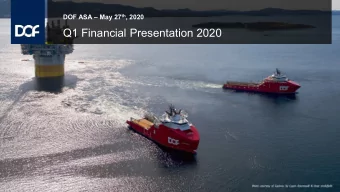 Q1 Financial Presentation 2020  Highlights Group  2  Highlights  EBITDA Q1 MNOK 804  Average