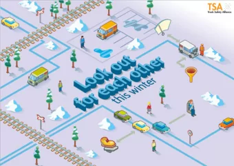 everyone  home safe  every day  Keep each  other safe Something to think about: By challenging y