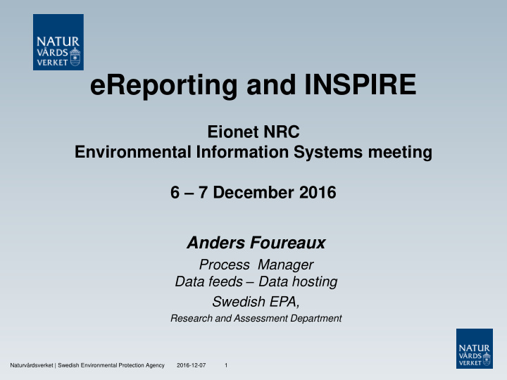 ereporting and inspire