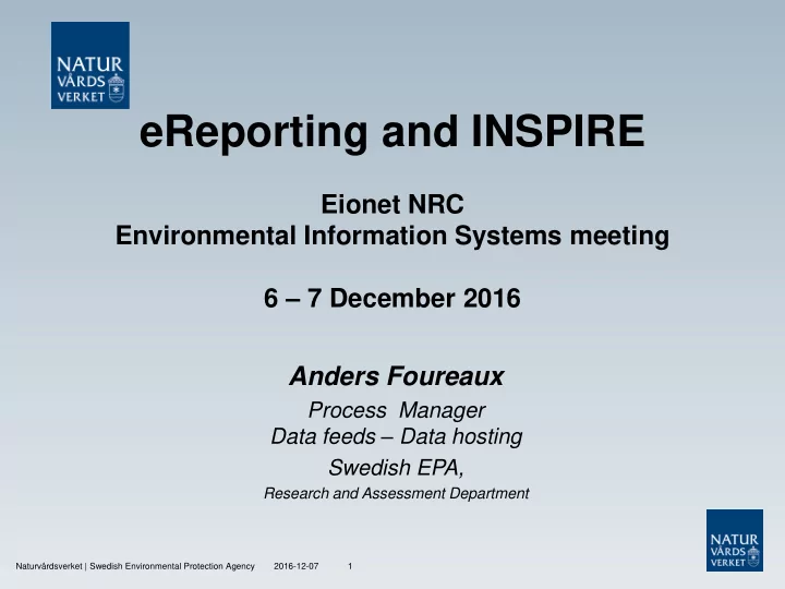 ereporting and inspire