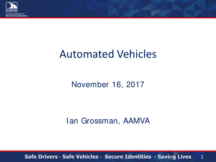 automated vehicles