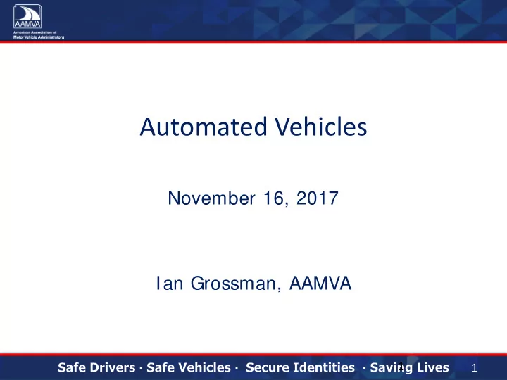 automated vehicles