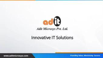 In  Innovative IT  IT Solutions  Providing Value, Maximizing  Success  Fact Sheet  125 Employees