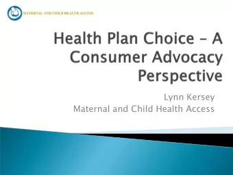 Maternal and Child Health Access  Background  Changes - Personalized Provider Directories