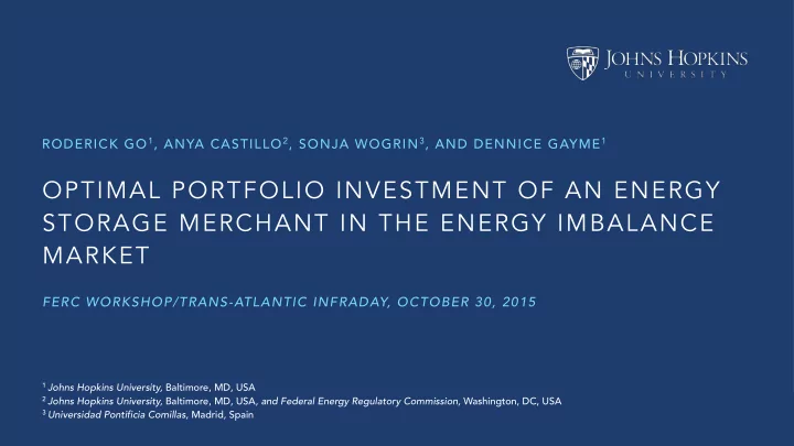 optimal portfolio investment of an energy storage