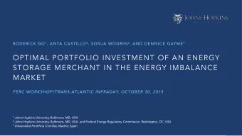 OPTIMAL PORTFOLIO INVESTMENT OF AN ENERGY  STORAGE MERCHANT IN THE ENERGY IMBALANCE  MARKET  FERC
