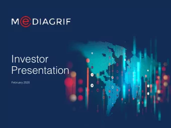 Investor  Presentation  February 2020  Forward-looking  These assumptions include,  Statement