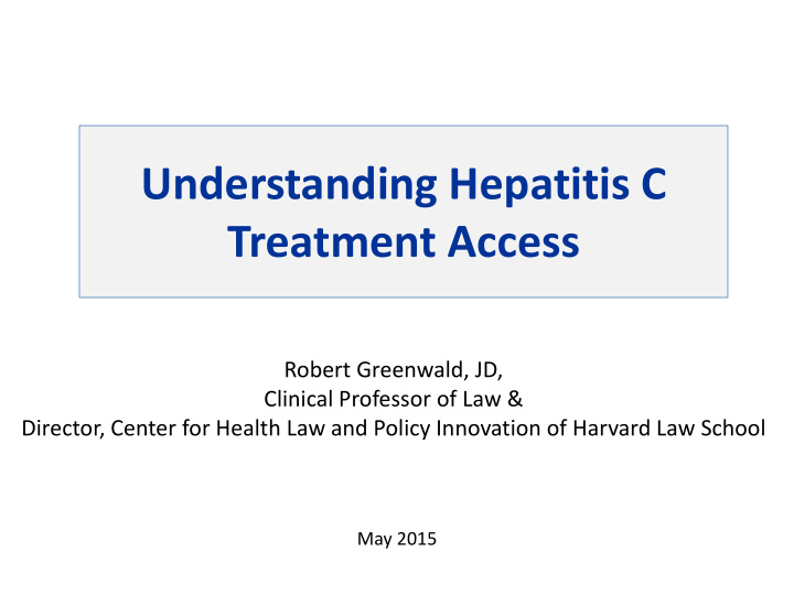 understanding hepatitis c