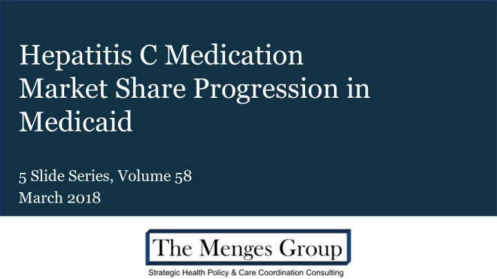 hepatitis c medication market share progression in