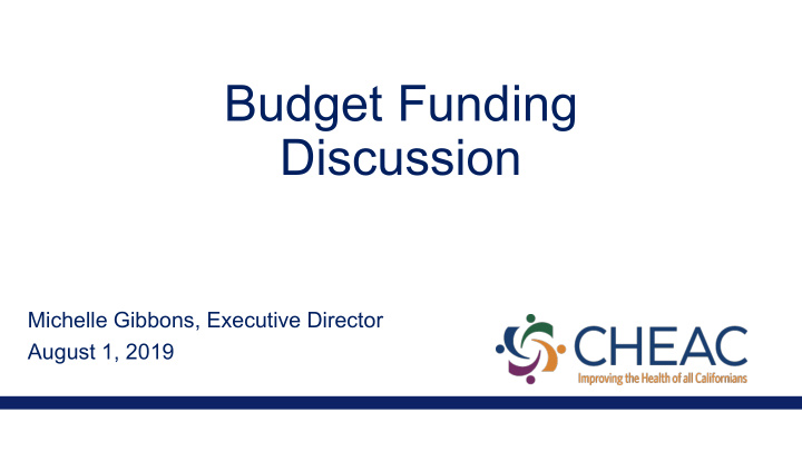 budget funding discussion