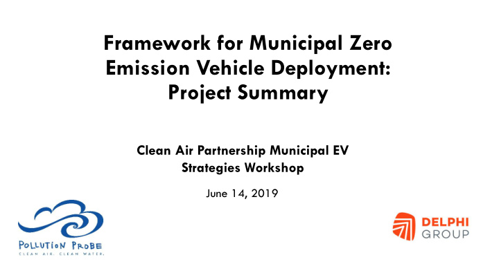 framework for municipal zero