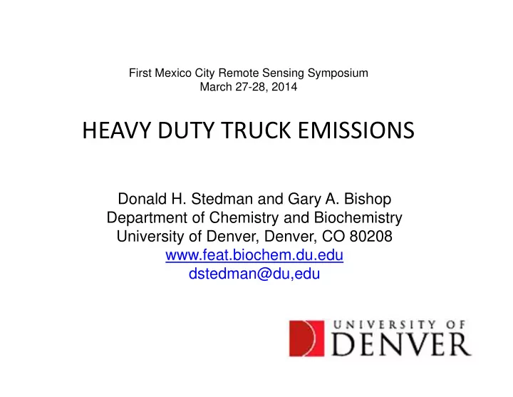 heavy duty truck emissions