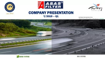 COMPANY  ANY PR  PRESENT  SENTATION  TION  since 1972 Y/2019  Q1  Q1  DI  DIST  STRIBUTI  TION