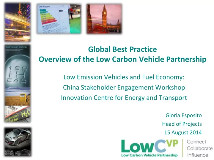 overview of the low carbon vehicle partnership
