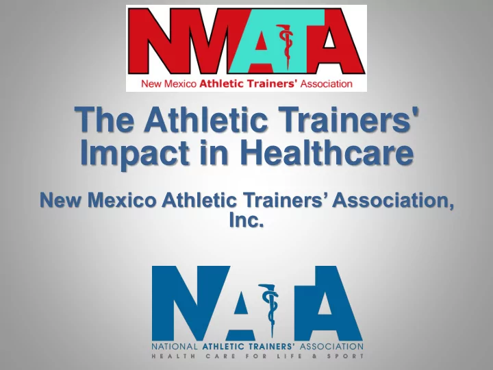 the athletic trainers