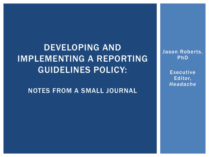 guidelines policy
