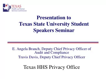 Texas HHS Privacy Office  Health Insurance Portability And  Accountability Act (HIPAA)    The