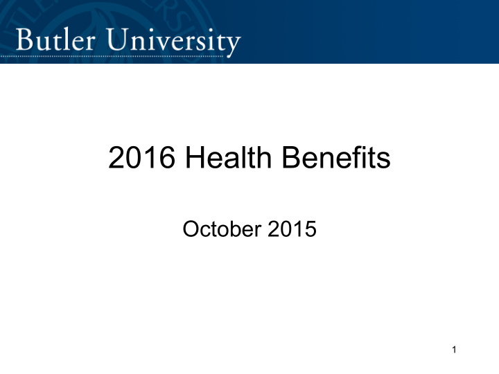 2016 health benefits