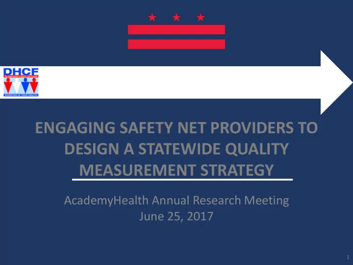 design a statewide quality