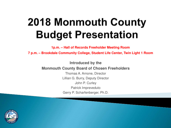 introduced by the monmouth county board of chosen