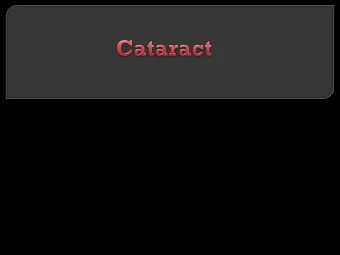 Losing transparency of the   lens of the  eye  Limits light entering in to the eye