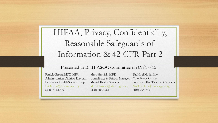 hipaa privacy confidentiality reasonable safeguards of