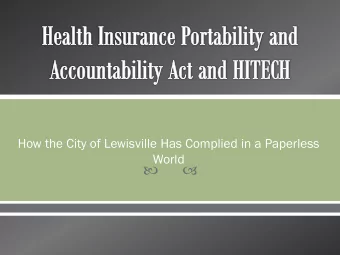 Sources  s of Law  HIPAA  AA (Health Insurance Portability and Accountability Act of