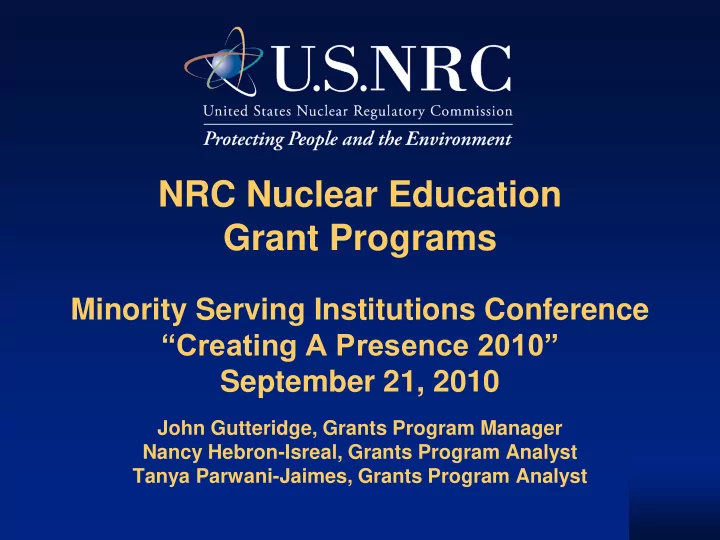 grant programs