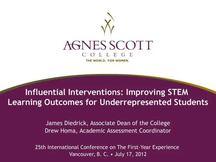 influential interventions improving stem learning