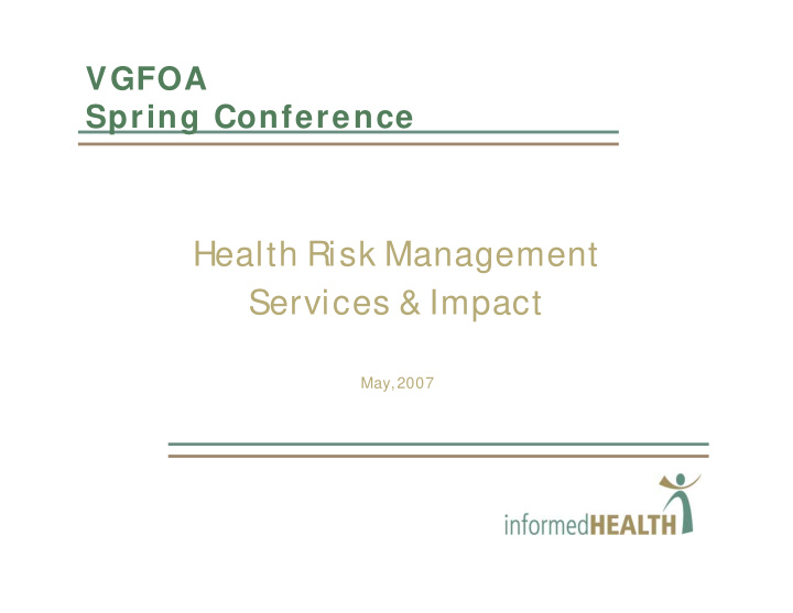 health risk management services amp impact