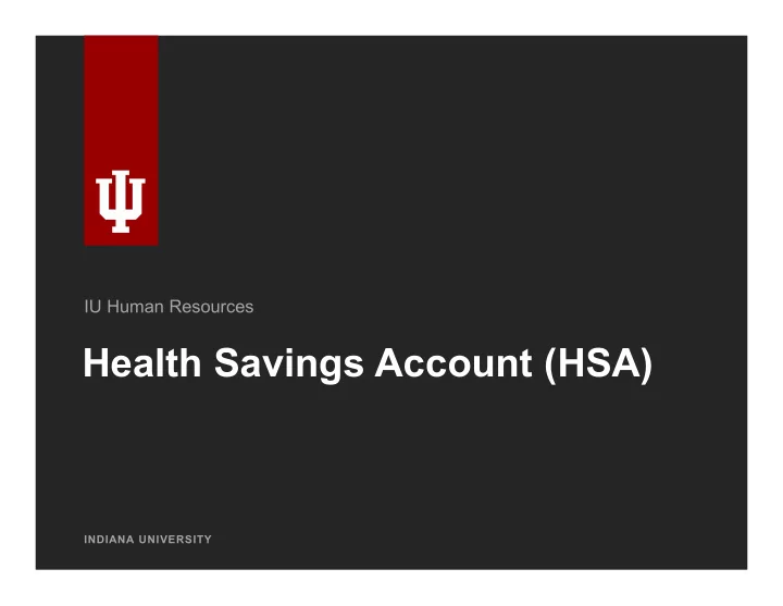 health savings account hsa