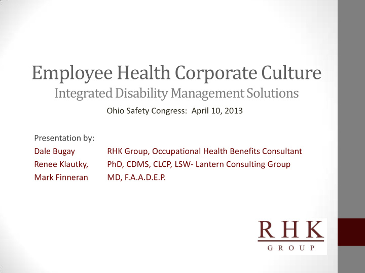 employee health corporate culture