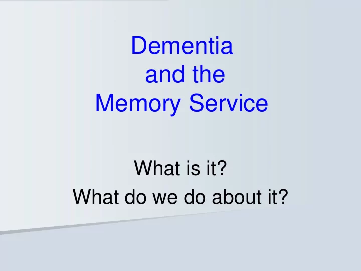 dementia