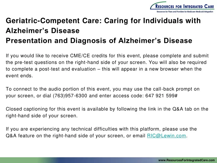 geriatric competent care caring for individuals with