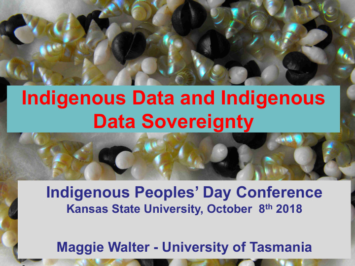 indigenous data and indigenous data sovereignty