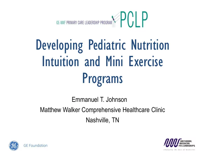 intuition and mini exercise